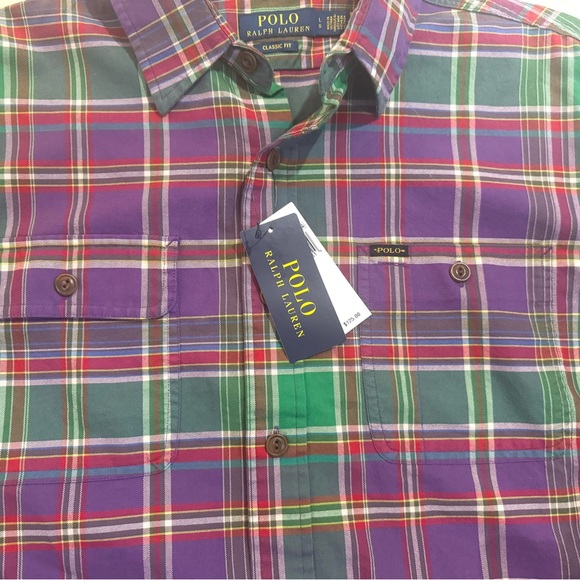 Polo Ralph Lauren Classic Fit Plaid Oxford Workshirt - Picture 7 of 14